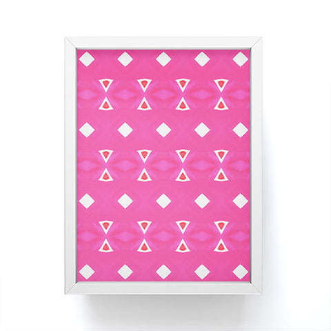 Amy Sia Geo Triangle 3 Pink Framed Mini Art Print