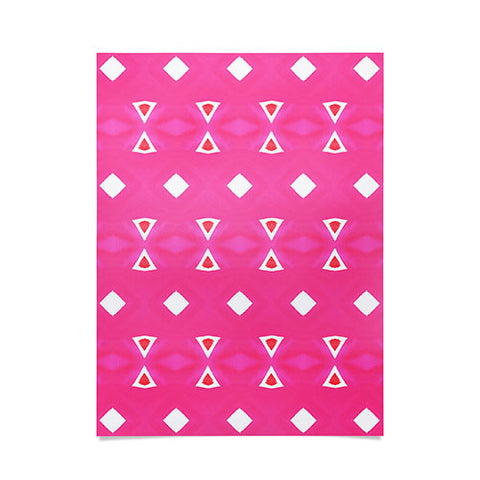 Amy Sia Geo Triangle 3 Pink Poster