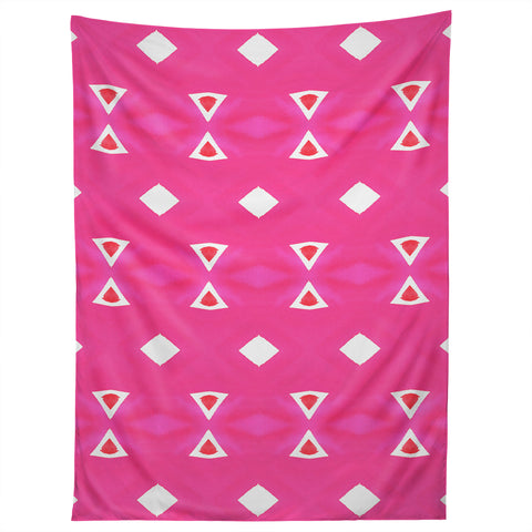 Amy Sia Geo Triangle 3 Pink Tapestry