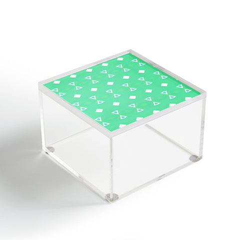 Amy Sia Geo Triangle 3 Sea Green Acrylic Box