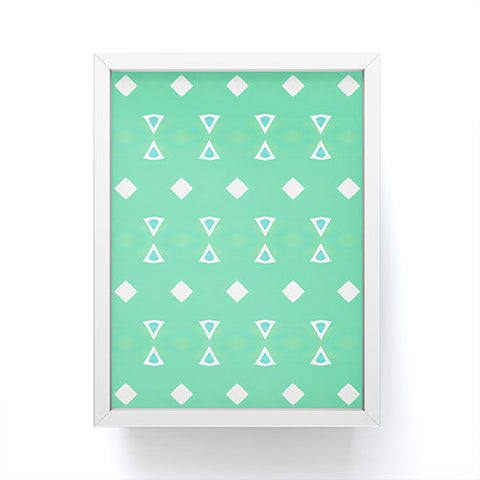Amy Sia Geo Triangle 3 Sea Green Framed Mini Art Print