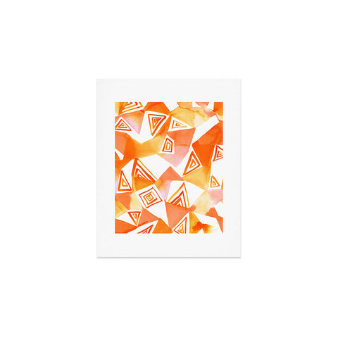 Amy Sia Geo Triangle Orange Art Print
