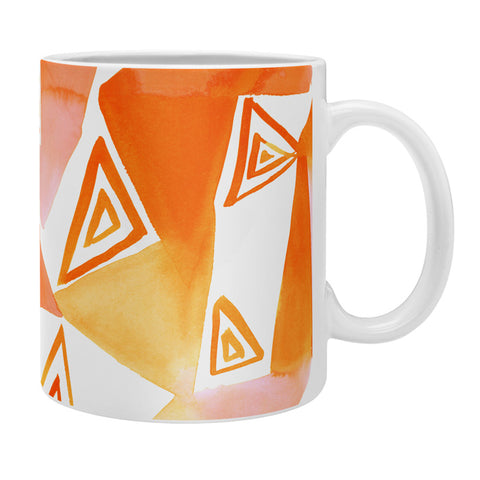 Amy Sia Geo Triangle Orange Coffee Mug