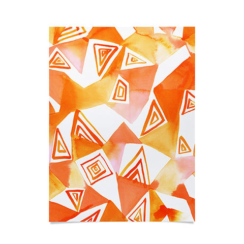 Amy Sia Geo Triangle Orange Poster