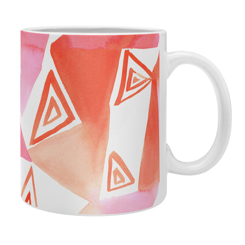 Amy Sia Geo Triangle Peach Coffee Mug
