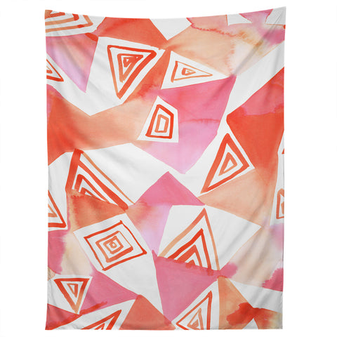 Amy Sia Geo Triangle Peach Tapestry