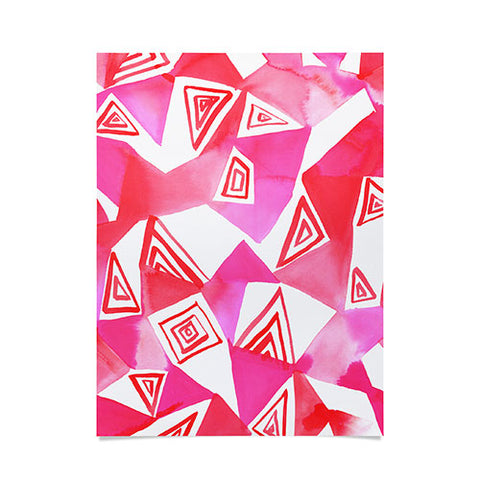 Amy Sia Geo Triangle Pink Poster