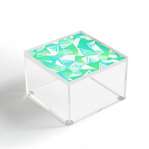 Amy Sia Geo Triangle Sea Green Acrylic Box