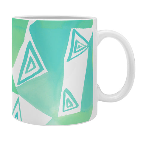 Amy Sia Geo Triangle Sea Green Coffee Mug