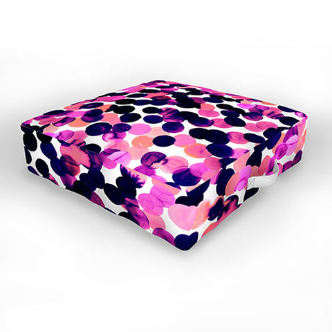 Amy Sia Gracie Spot Pink Outdoor Floor Cushion