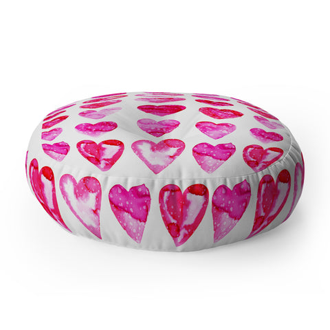 Amy Sia Heart Speckle Floor Pillow Round