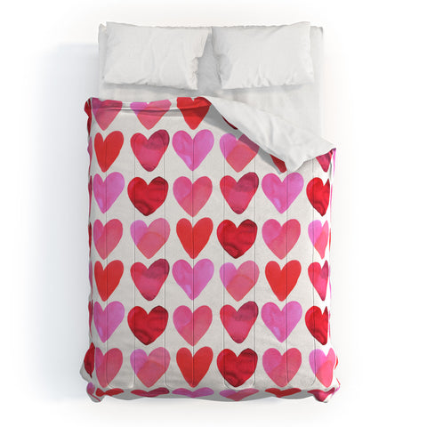 Amy Sia Heart Watercolor Comforter