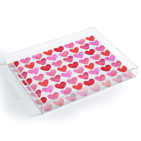 Amy Sia Heart Watercolor Acrylic Tray