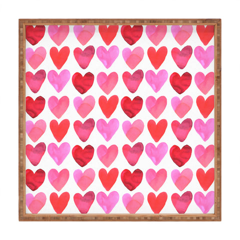 Amy Sia Heart Watercolor Square Tray