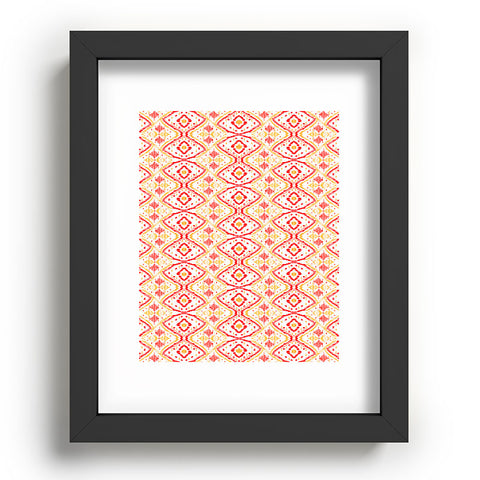 Amy Sia Ikat 2 Cherry Recessed Framing Rectangle
