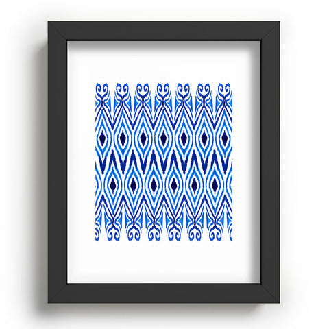 Amy Sia Ikat Blue Recessed Framing Rectangle