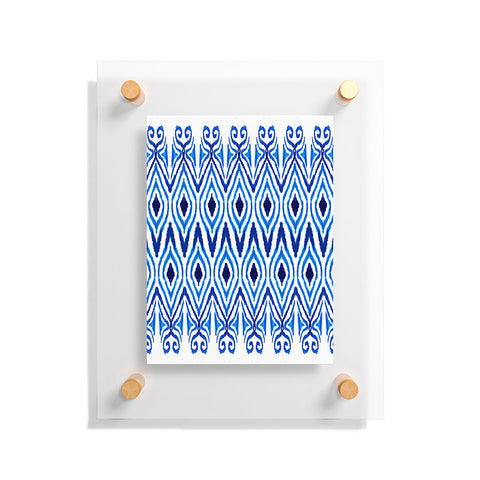 Amy Sia Ikat Blue Floating Acrylic Print