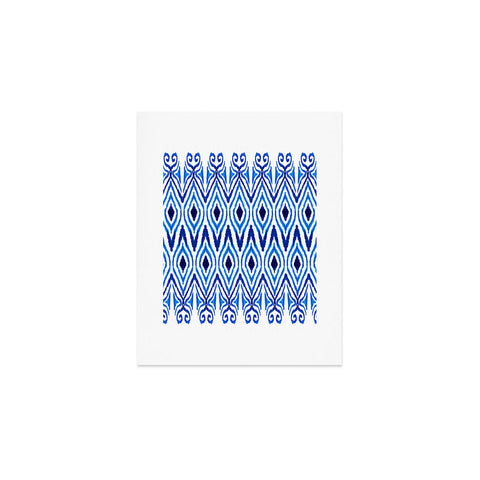 Amy Sia Ikat Blue Art Print