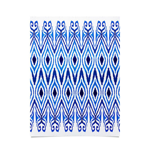 Amy Sia Ikat Blue Poster