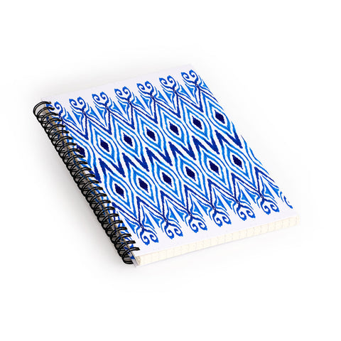 Amy Sia Ikat Blue Spiral Notebook