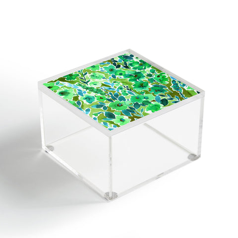 Amy Sia Isla Floral Green Acrylic Box