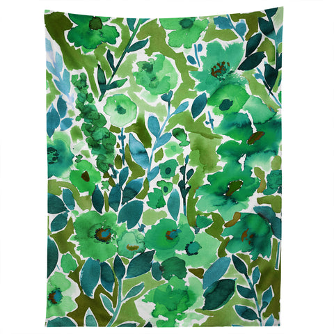 Amy Sia Isla Floral Green Tapestry