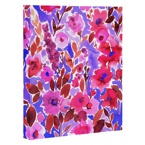 Amy Sia Isla Floral Purple Art Canvas