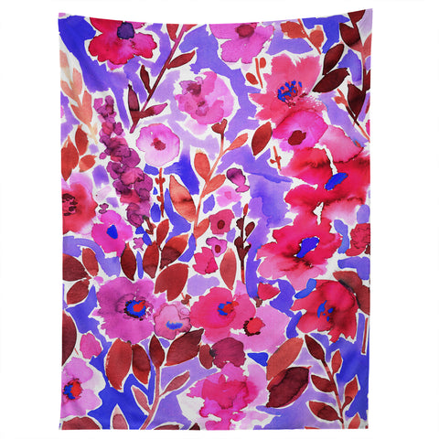 Amy Sia Isla Floral Purple Tapestry