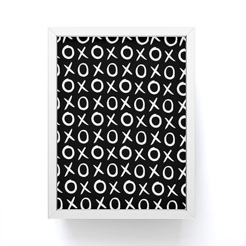 Amy Sia Love XO White and Black Framed Mini Art Print