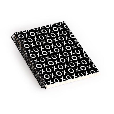 Amy Sia Love XO White and Black Spiral Notebook