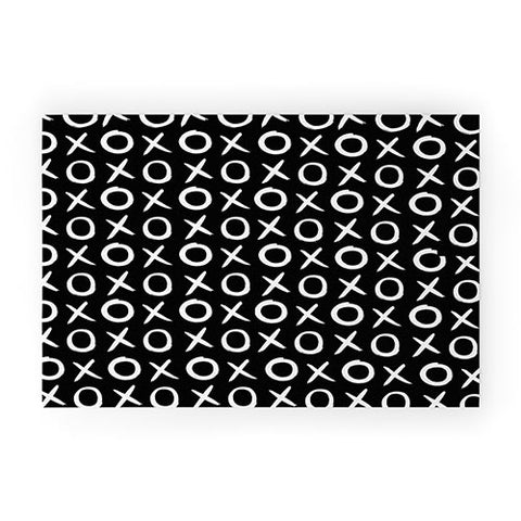 Amy Sia Love XO White and Black Welcome Mat