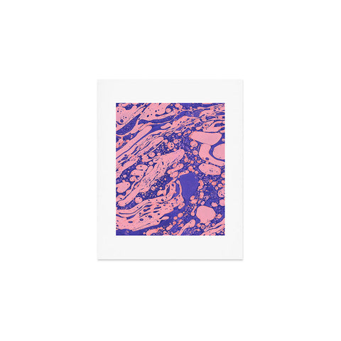 Amy Sia Marble Blue Pink Art Print