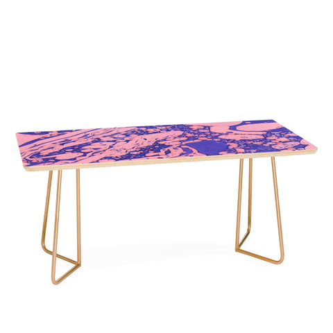 Amy Sia Marble Blue Pink Coffee Table