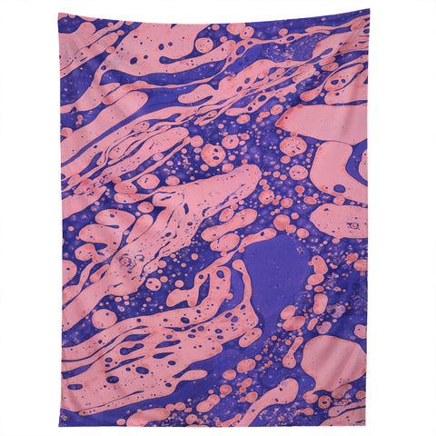 Amy Sia Marble Blue Pink Tapestry