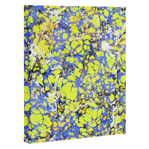 Amy Sia Marble Bubble Blue Yellow Art Canvas