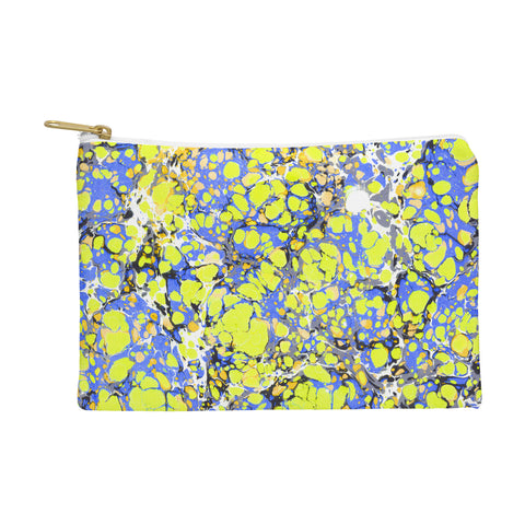 Amy Sia Marble Bubble Blue Yellow Pouch