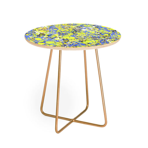 Amy Sia Marble Bubble Blue Yellow Round Side Table
