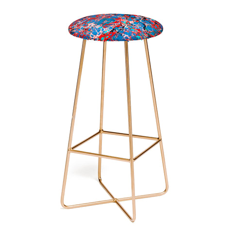 Amy Sia Marble Bubble Red Bar Stool