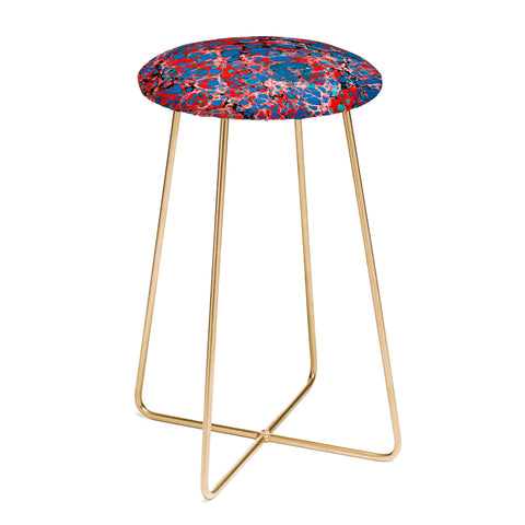 Amy Sia Marble Bubble Red Counter Stool