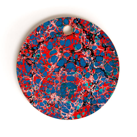 Amy Sia Marble Bubble Red Cutting Board Round