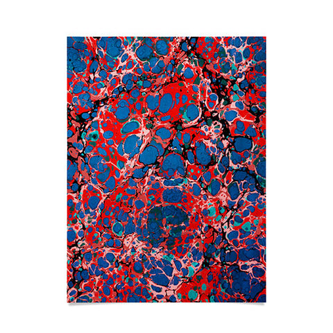 Amy Sia Marble Bubble Red Poster