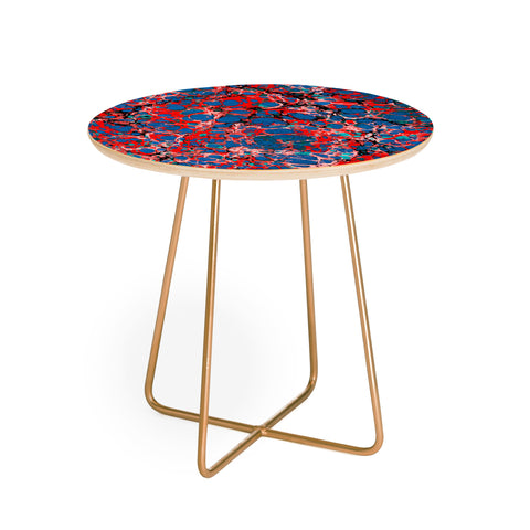 Amy Sia Marble Bubble Red Round Side Table