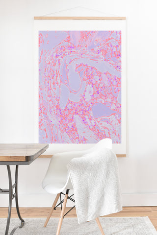 Amy Sia Marble Coral Pink Art Print And Hanger