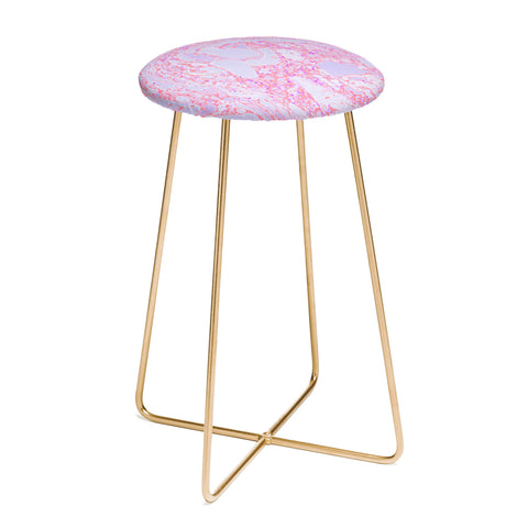 Amy Sia Marble Coral Pink Counter Stool