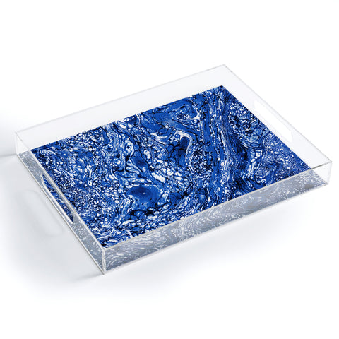 Amy Sia Marble Dark Blue Acrylic Tray