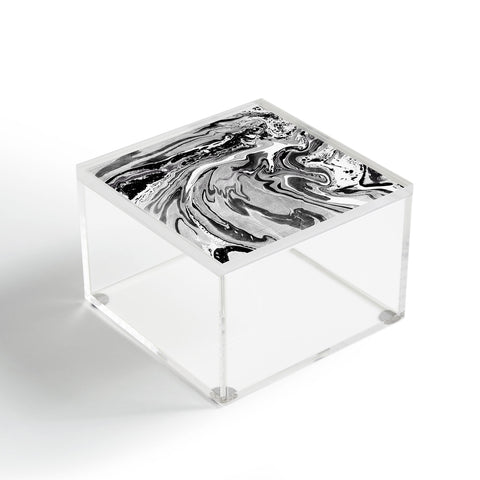 Amy Sia Marble Monochrome Black Acrylic Box