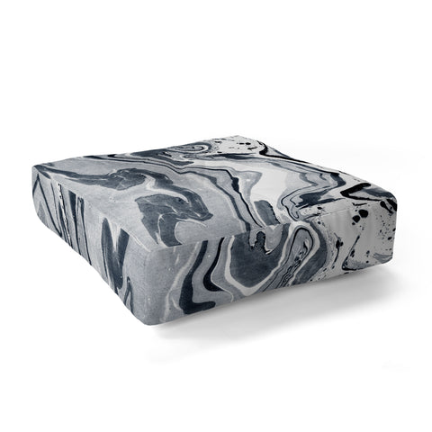 Amy Sia Marble Navy Floor Pillow Square