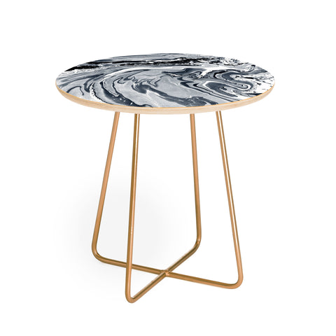 Amy Sia Marble Navy Round Side Table