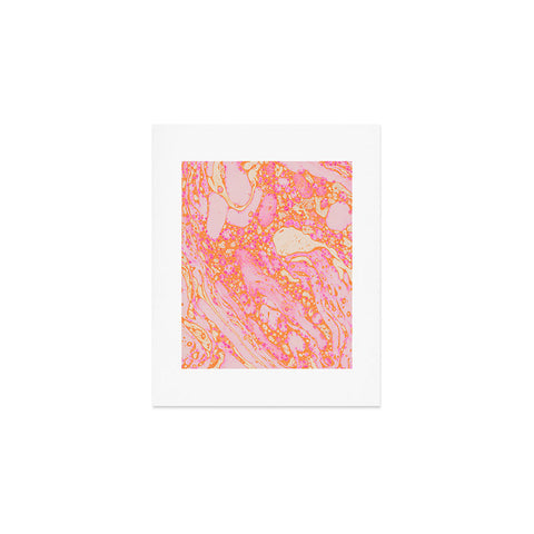 Amy Sia Marble Orange Pink Art Print