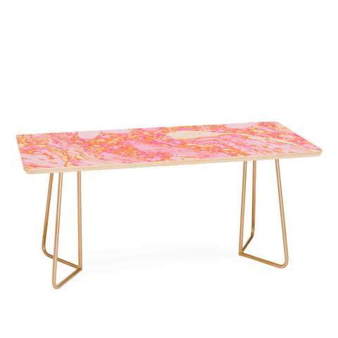 Amy Sia Marble Orange Pink Coffee Table